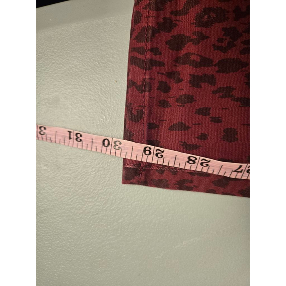 Women's HOT options Red Black Leopard Print Skinny Jeans Size 8 - Picture 7 of 8